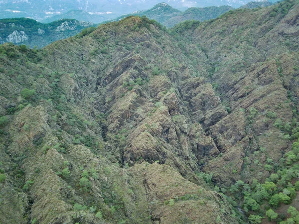 Incrível Vista Superior Alto Ângulo Parque Natural Entre Caminho Rastreamento — Fotografia de Stock