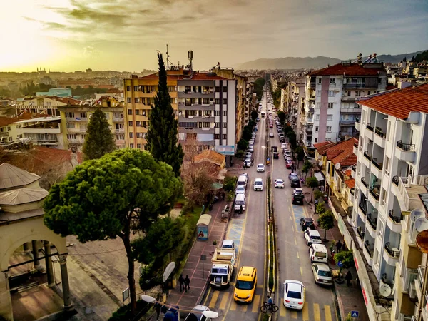 Fotografía Aérea Capital Provincia Aydin Ciudad Aydin Desde Punto Más Imágenes de stock libres de derechos