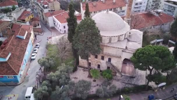 Luftaufnahme Der Hauptstadt Der Provinz Aydin Stadt Aydin Vom Höhepunkt — Stockvideo