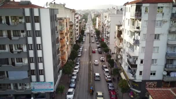 Luftaufnahme Der Hauptstadt Der Provinz Aydin Stadt Aydin Vom Höhepunkt — Stockvideo