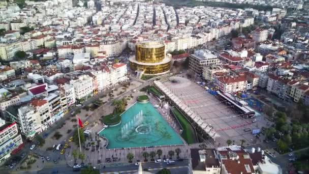 Letecká Fotografie Hlavního Města Provincie Aydin Aydin Město Vrcholu Dronu — Stock video