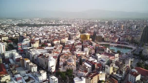 Letecká Fotografie Hlavního Města Provincie Aydin Aydin Město Vrcholu Dronu — Stock video