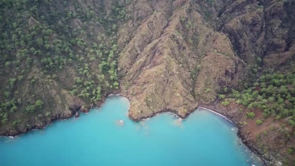 Verbazingwekkende Hoge Hoek Boven Drone Uitzicht Het Natuurpark Onder Het — Stockvideo