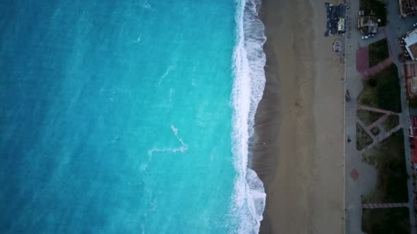 Prachtig Panoramisch Uitzicht Vanaf Drone Van Natuurpark Oludeniz Fethiye Blauwe — Stockvideo