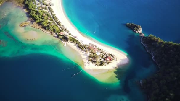 Incroyable Belle Vue Panoramique Depuis Drone Parc Naturel Oludeniz Lagune — Video