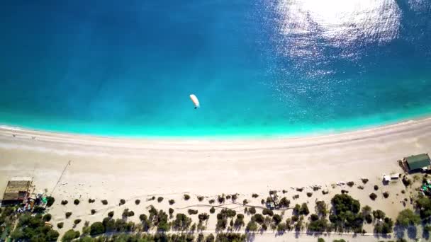 Menakjubkan Pemandangan Panorama Indah Dari Drone Taman Alam Oludeniz Dan — Stok Video