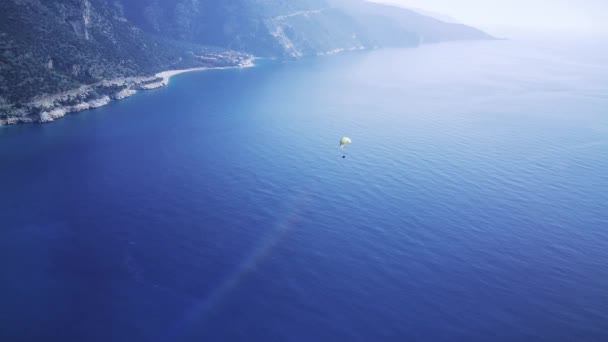 Niesamowity Piękny Widok Panoramiczny Drona Naturalnego Parku Oludeniz Fethiye Niebieskiej — Wideo stockowe