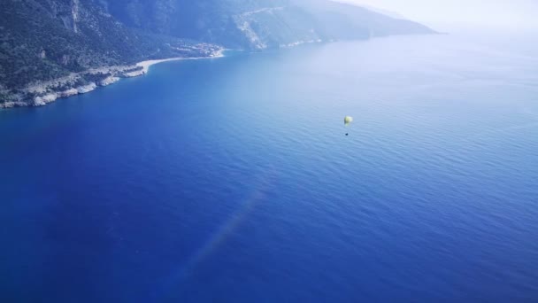 Удивительный Красивый Панорамный Вид Беспилотника Природного Парка Олудениз Синей Лагуны — стоковое видео