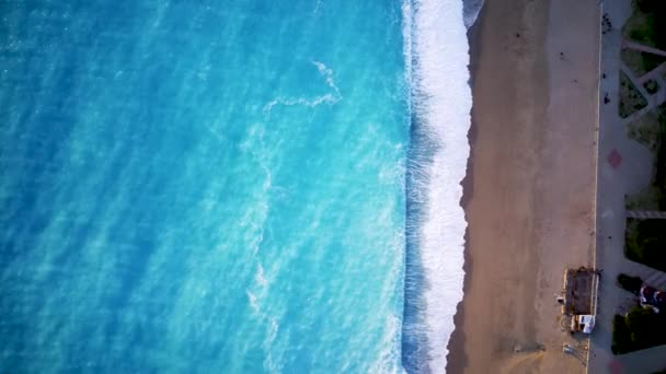 Prachtig Panoramisch Uitzicht Vanaf Drone Van Natuurpark Oludeniz Fethiye Blauwe — Stockvideo