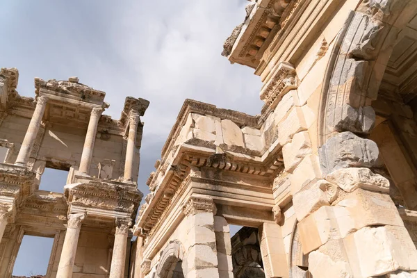 Celsus Bibliotheek Efeze Selcuk Izmir Turkije Marmeren Beeld Sophia Godin — Stockfoto