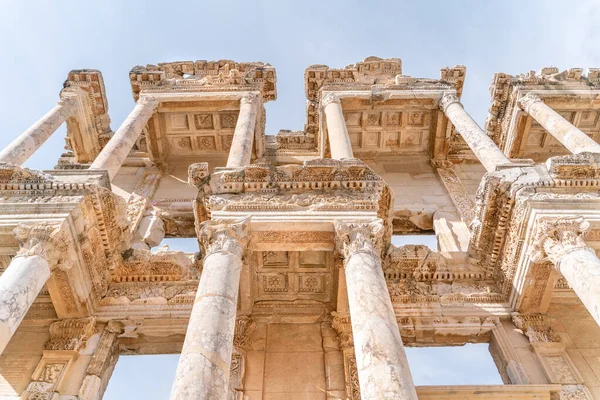 Celsus Bibliotheek Efeze Selcuk Izmir Turkije Marmeren Beeld Sophia Godin — Stockfoto