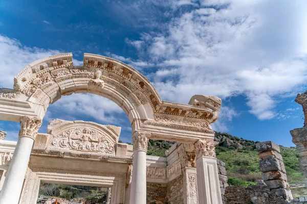Efeso Turquía Relieves Mármol Éfeso Ciudad Antigua Histórica Selcuk Izmir —  Fotos de Stock