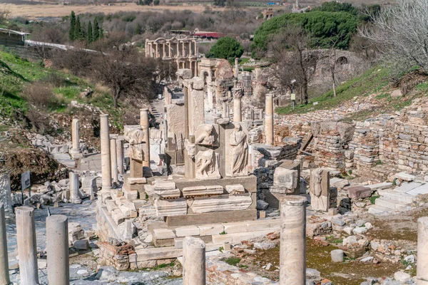 Selcuk Izmir Turquia Colunas Monumento Memmius Ruínas Éfeso Sítios Arqueológicos — Fotografia de Stock