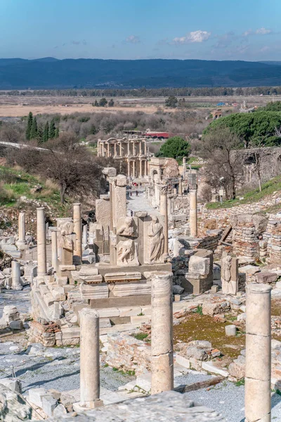 Selcuk Izmir Türkei Säulen Des Memmius Denkmals Den Ruinen Von — Stockfoto