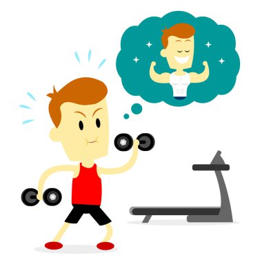 İyi bir şekli karartmak için bir egzersiz rutin yapan erkek