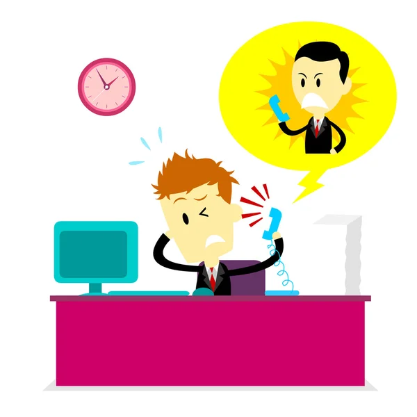 Getting Yelled At By Boss — Stock Vector