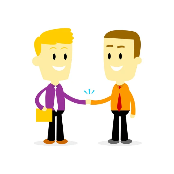 Two Businessman Shaking Hand — Stock Vector