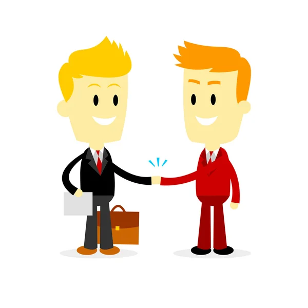 Two Businessman making a deal — Stok Vektör