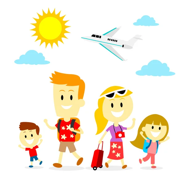 Family Trip Vector Graphics