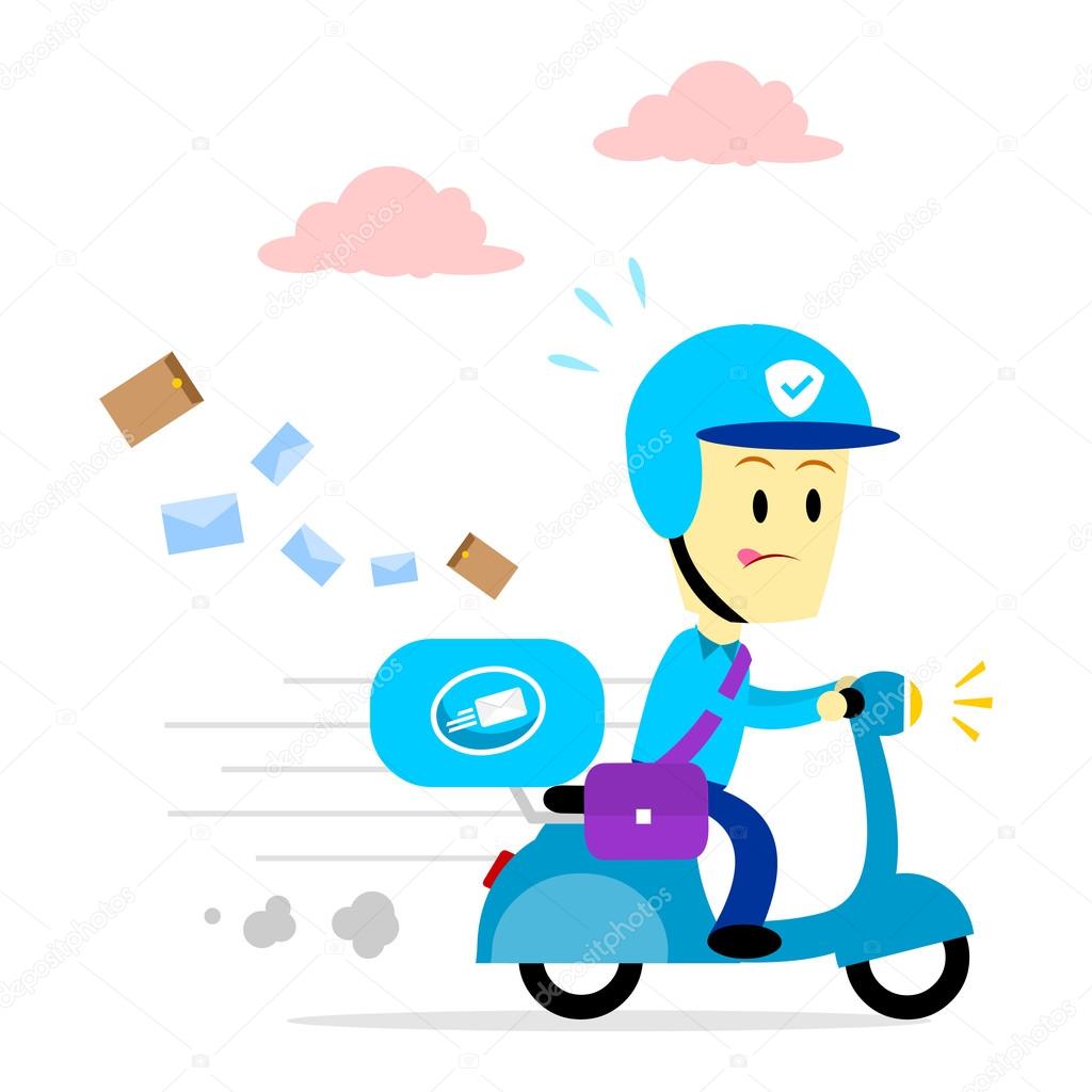 японский почтальон. почтальон в японии. почтальон иллюстрация. обычный почтальон. почтальон мультяшный.