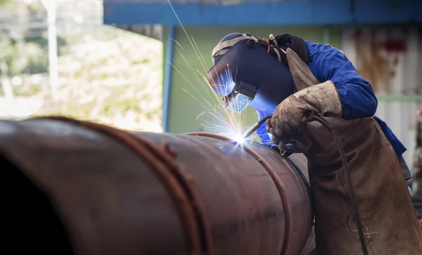 Pipe welding — Stockfoto