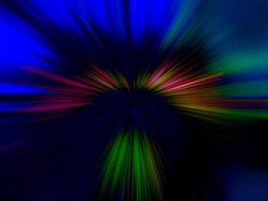 Görüntü Patlaması Çok Renkli Değişim Fantezisi Düz Çizgili Patlama Siyah Arkaplan.