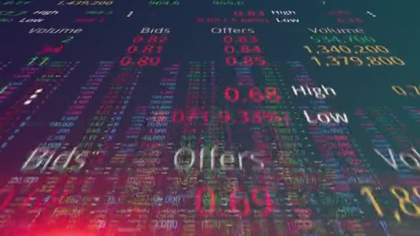 Stock Exchange Streaming Trade Screen Big Data — Stock Video