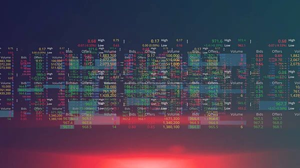 World Stock Exchange Streaming Trade Screen Big Data Graphic Source — Stock Photo, Image