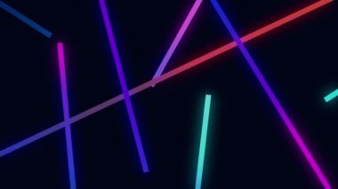 neon line moving on dark bakckground