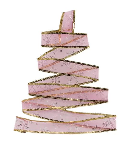 Tape in the form of a Christmas tree isolated on white backgroun — Stock Photo, Image