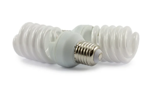 Economical bulb isolated on a white background — Stock Photo, Image