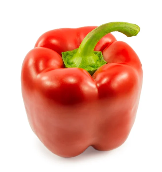 Red Bell Pepper isolado em um fundo branco — Fotografia de Stock