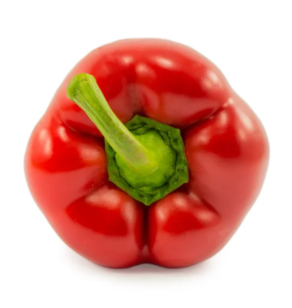 Red Bell Pepper isolado em um fundo branco — Fotografia de Stock