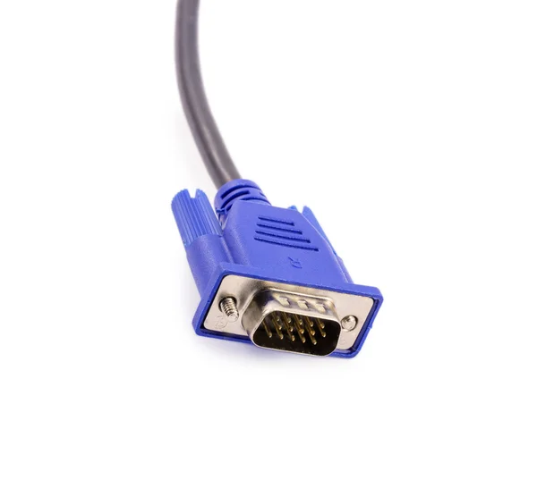 VGA cable isolated on white background — Zdjęcie stockowe