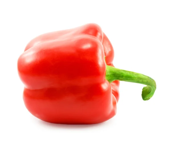 Red Bell Pepper isolado em um fundo branco — Fotografia de Stock