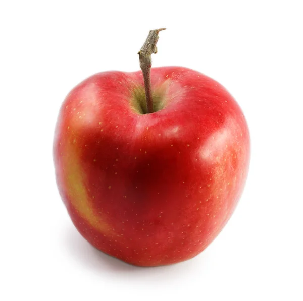 Manzana roja aislada sobre un fondo blanco —  Fotos de Stock