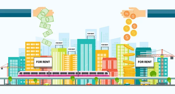 Investimento imobiliário. Investimento imobiliário. . —  Vetores de Stock