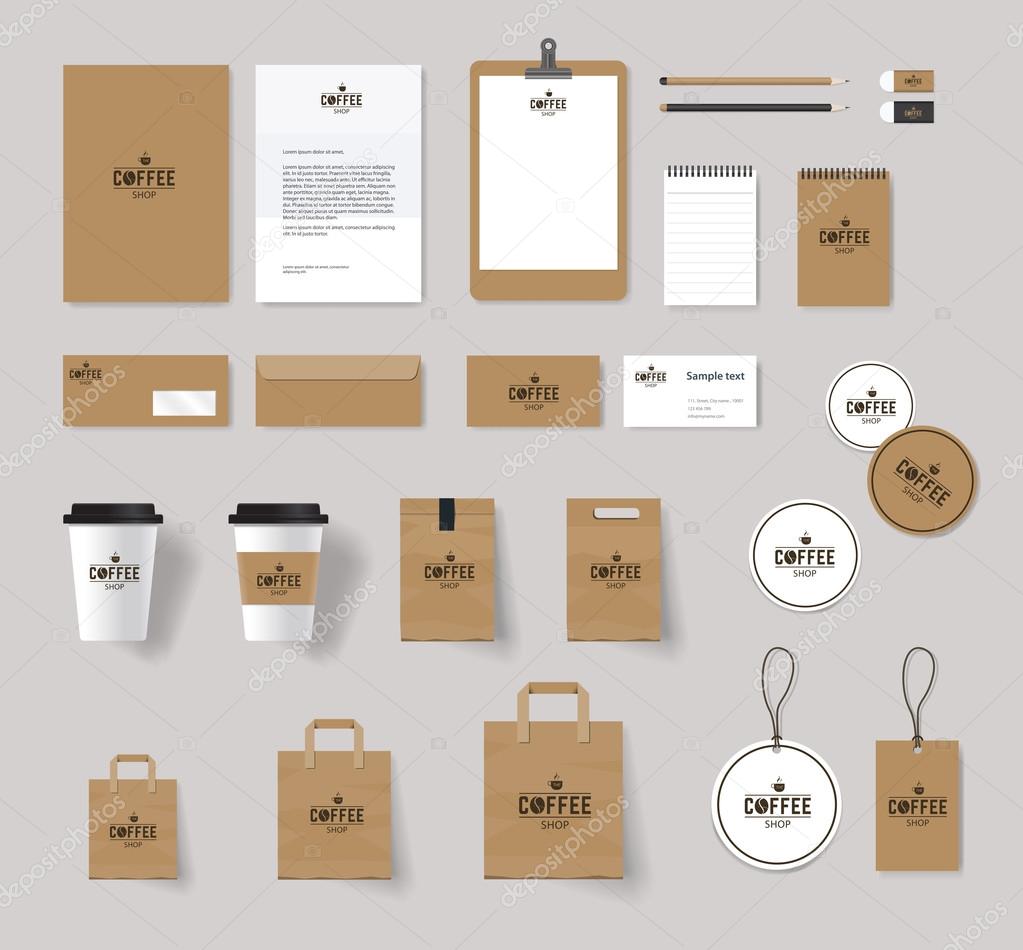 Download Corporate branding identity mock up template for coffee ...
