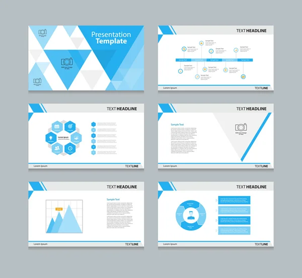 ビジネス テンプレート プレゼンテーションスライド 背景デザインと情報グラフィック要素テンプレート — ストックベクタ