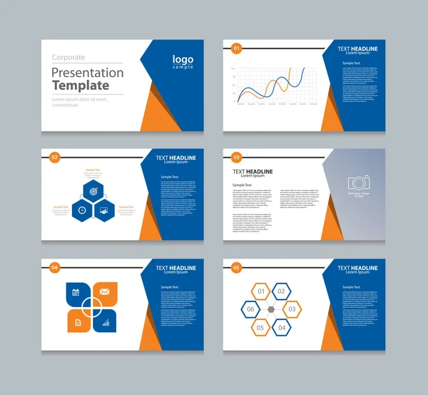 Presentación diapositivas fondo diseño template.info gráficos gráficos elementos — Vector de stock