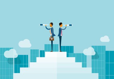 iş adamı iş fırsatlarını arıyor.