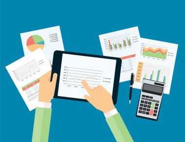 iş planlama ve iş yatırım. grafik kağıt raporu ile