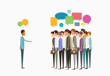 Grup insanlar iş toplantı ve iletişim iş kavramı