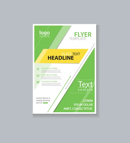 Folheto de página, folheto, modelo de design de layout de relatório e design de capa —  Vetores de Stock