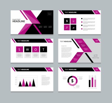 Sayfa sunum düzeni tasarım şablonu 