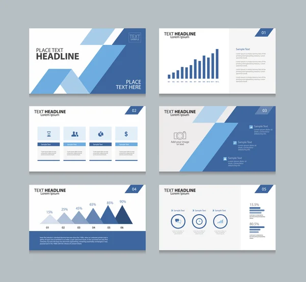 Modelo de design de layout de apresentação de página —  Vetores de Stock