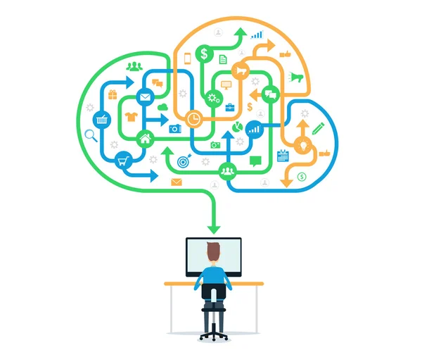 Pessoas empresa de trabalho — Vetor de Stock