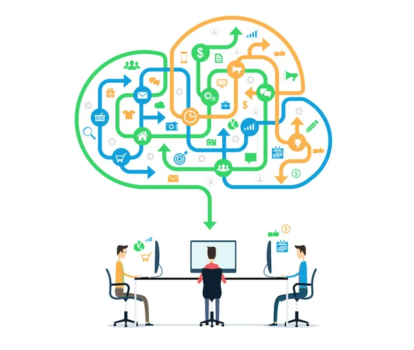 Gente negocios trabajo — Archivo Imágenes Vectoriales