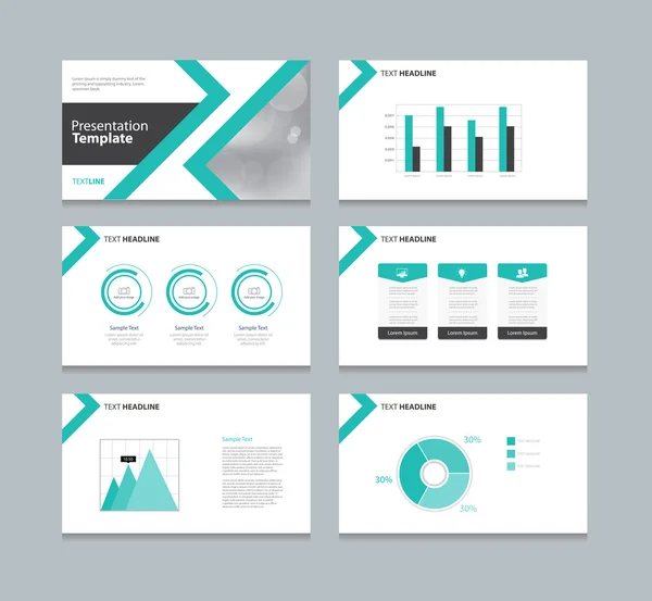 Page presentation layout design template — Stock Vector