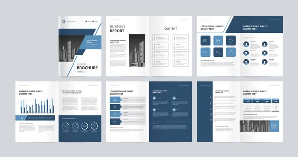 Σχέδιο Διάταξης Προτύπου Εξώφυλλο Για Προφίλ Της Εταιρείας Ετήσια Έκθεση — Διανυσματικό Αρχείο